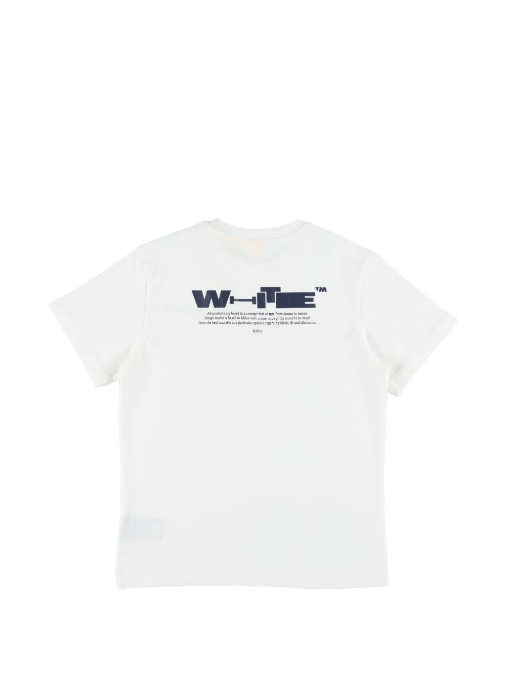 T-shirt per bambino Off White Kids con stampa OBAA002S26JER00A 100 OFF WHITE KIDS 