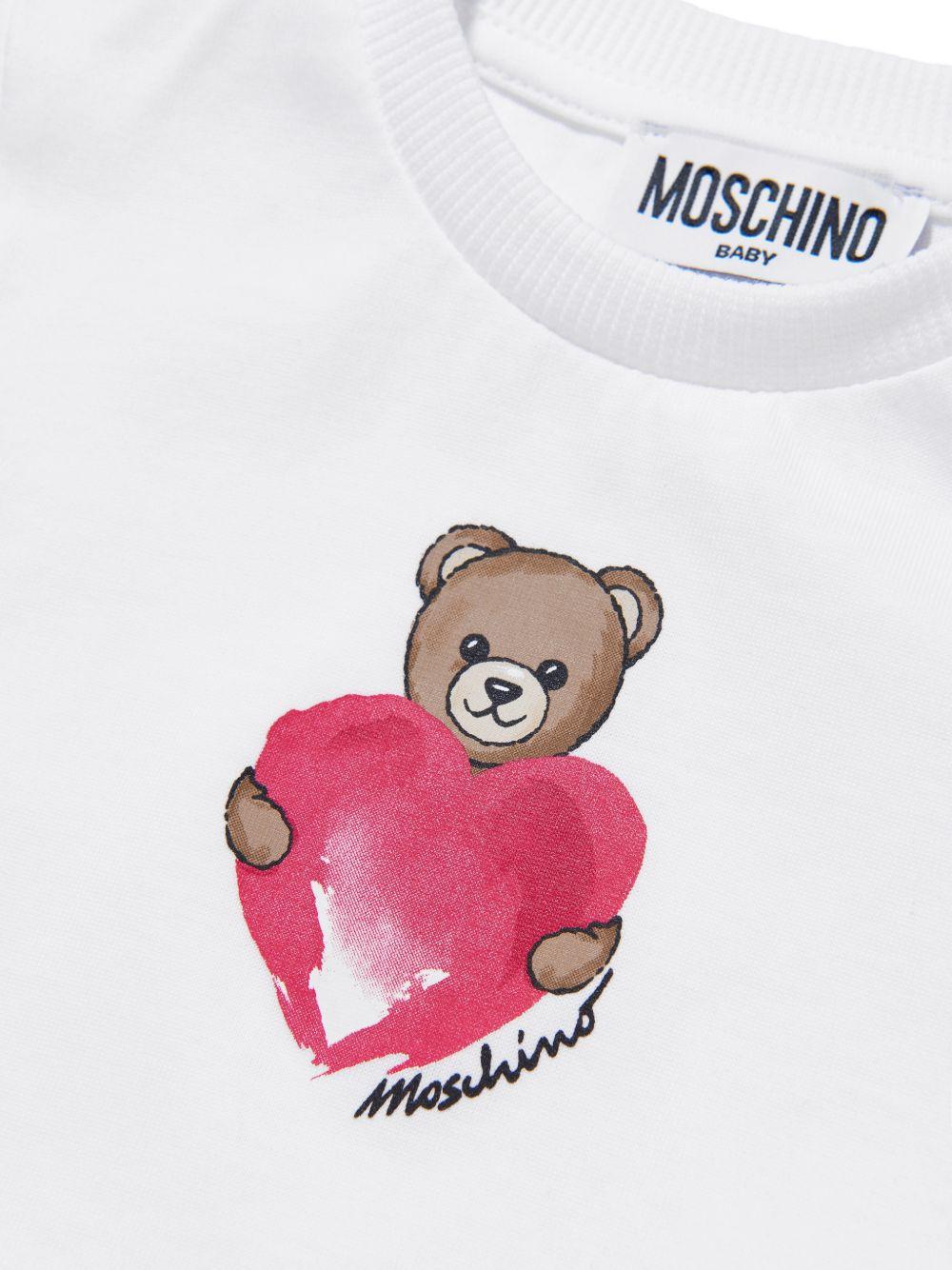 Abito per neonata Moschino Kids con stampa MDV0DJLAA02 10101 MOSCHINO KIDS 