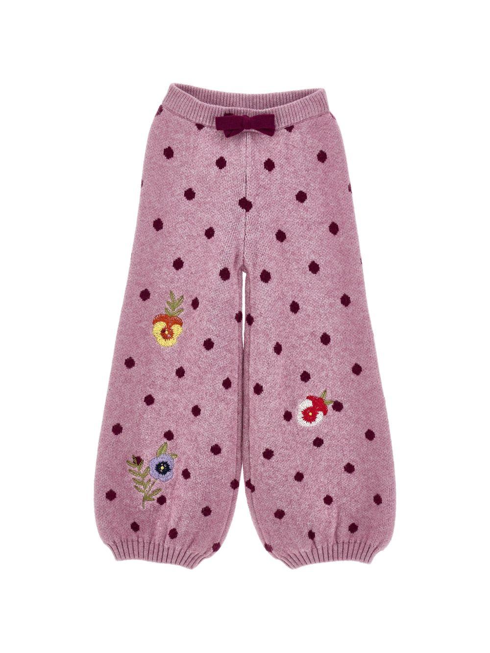 Pantaloni per bambina Monnalisa in maglia 19H4078061 0063 MONNALISA 
