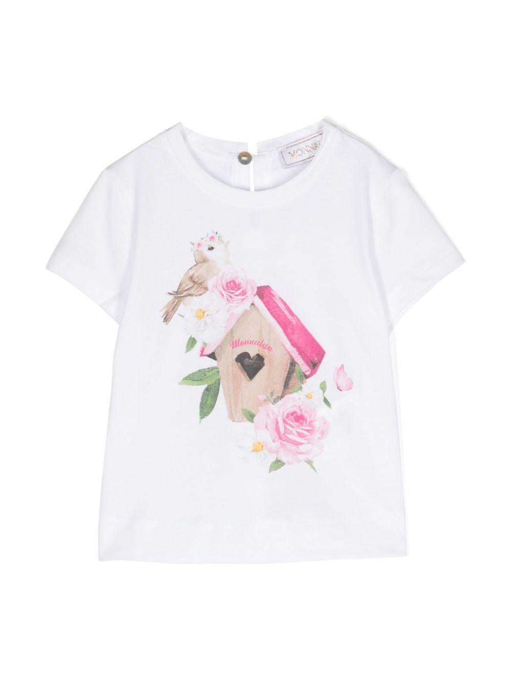 Monnalisa t-shirt con stampa 39C6013003 0099 MONNALISA 