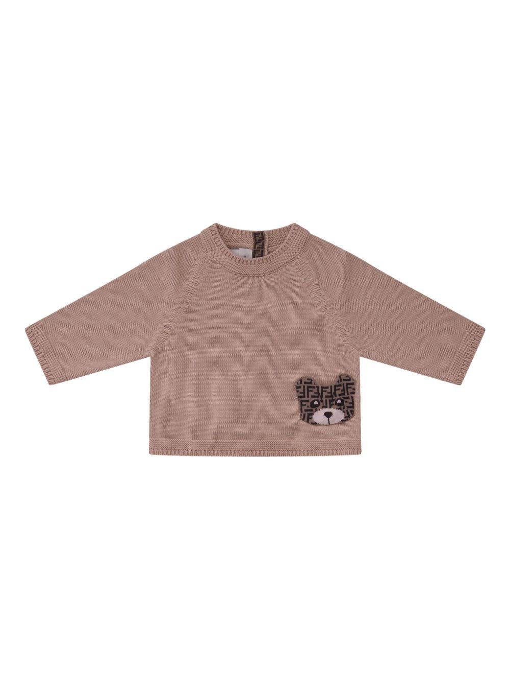 Maglioncino per neonato Fendi Kids con orsetto BUG211AVVZ F0QU5 FENDI KIDS 