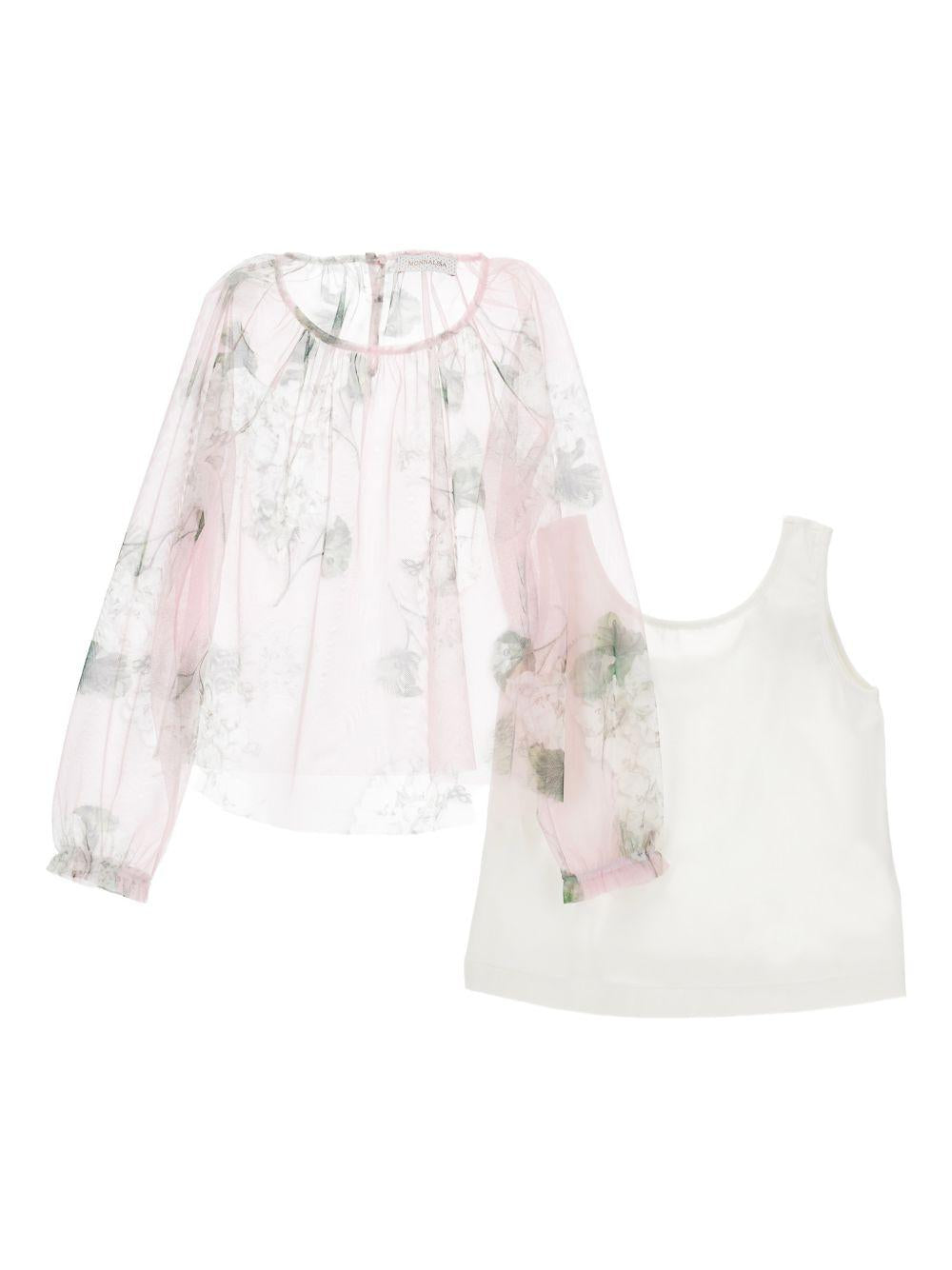 Blusa per bambina Monnalisa in tulle 71G3087657 0091 MONNALISA 
