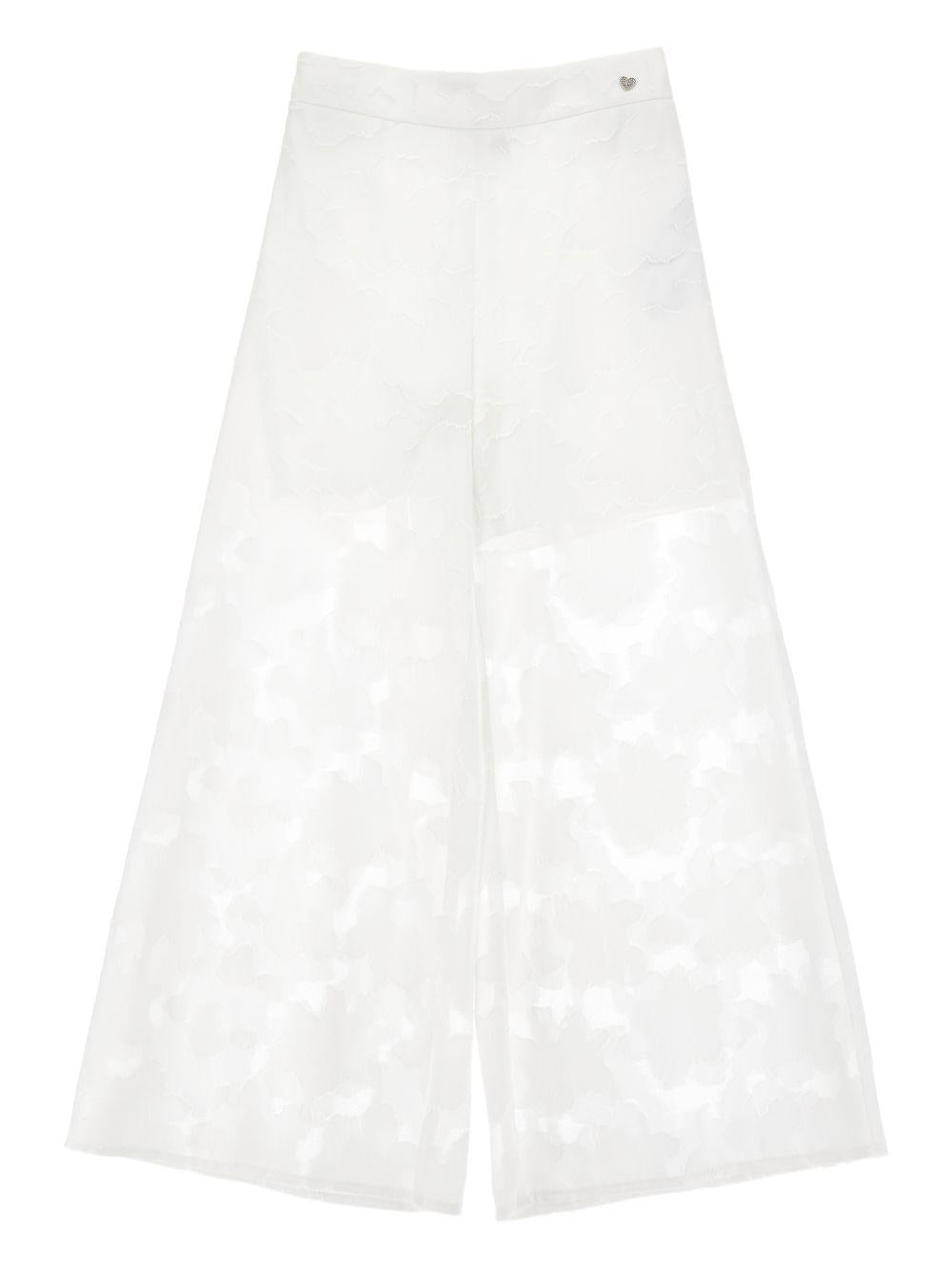 Pantaloni per bambina Monnalisa con ricamo 71G4027990 0001 MONNALISA 
