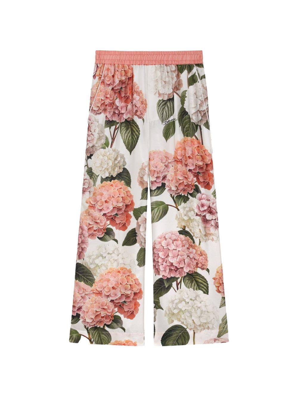 Pantalone per bambina Dolce & Gabbana Kids a fiori L53P36HI118 HF5XG DOLCE & GABBANA KIDS 