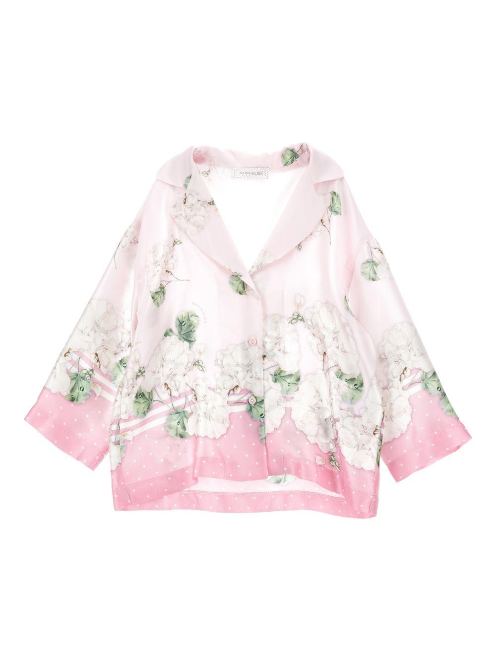 Camicia per bambina Monnalisa floreale 71G3027668 0091 MONNALISA 