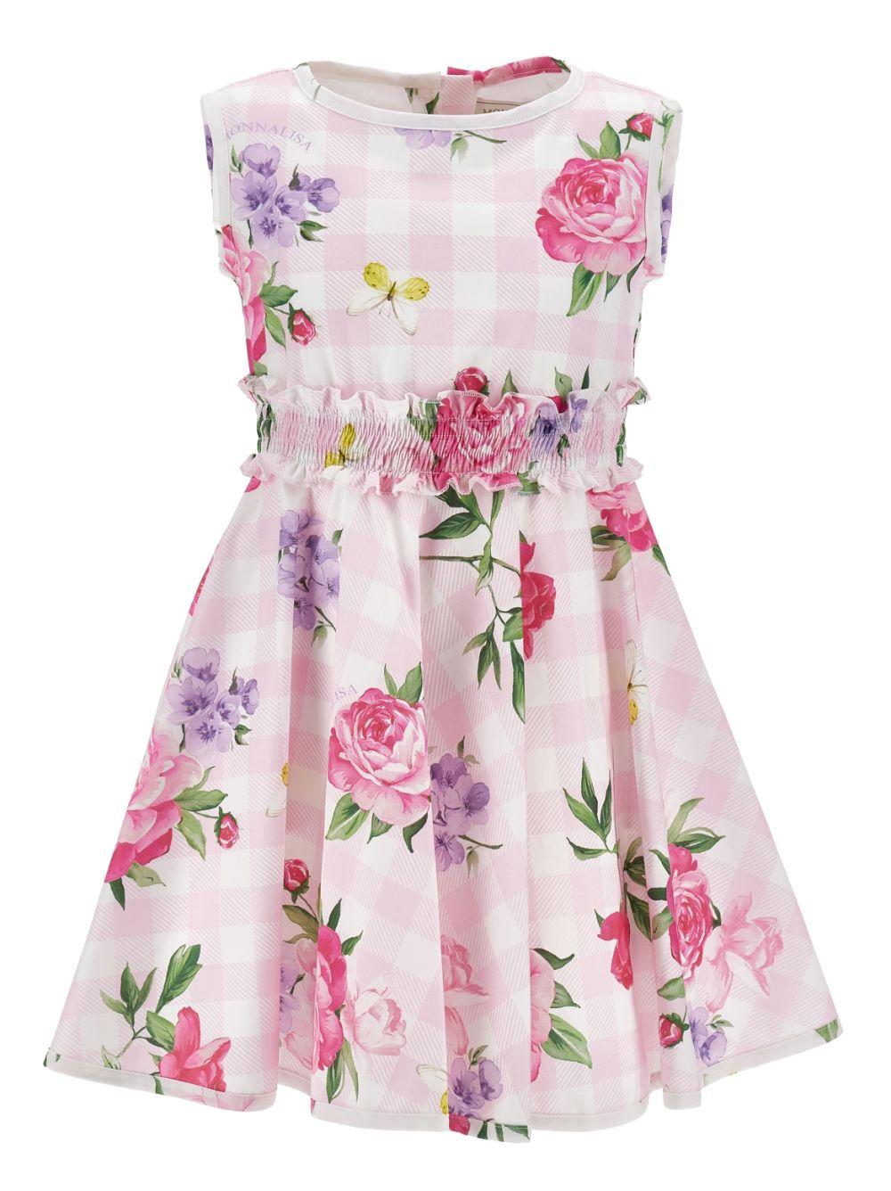 Abito per bambina Monnalisa floreale 11G9087621 0090 MONNALISA 