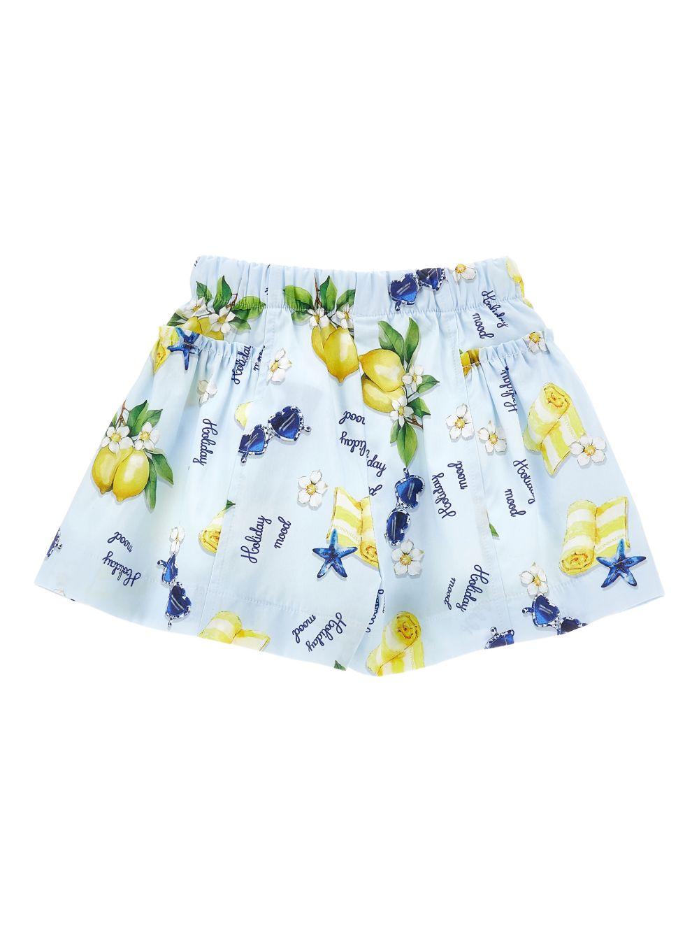 Shorts per bambina Monnalisa con stampa 11G4177624 0052 MONNALISA 
