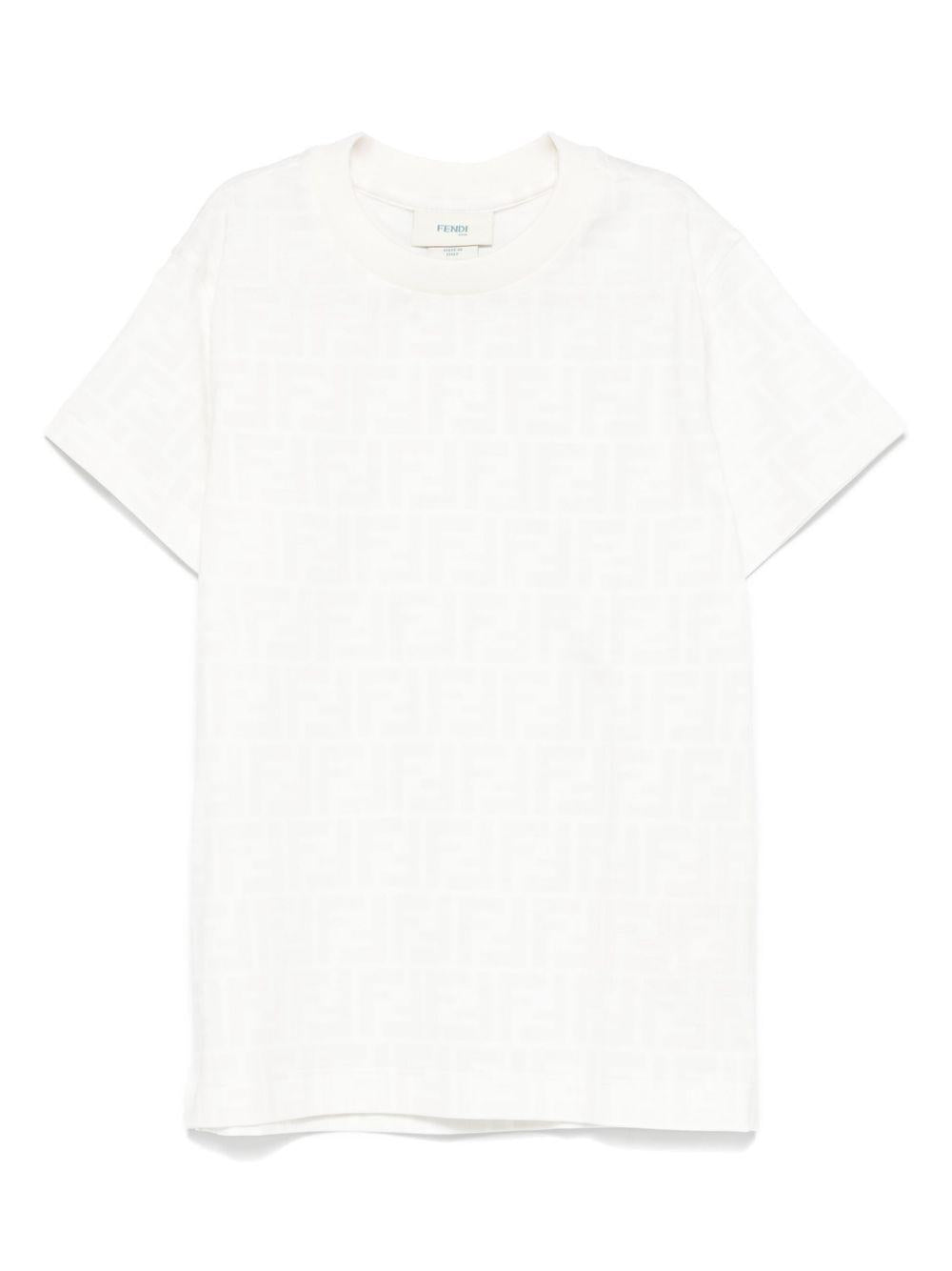 T-shirt per bambina Fendi Kids FF JUI181ATRV F0TU9 FENDI KIDS 