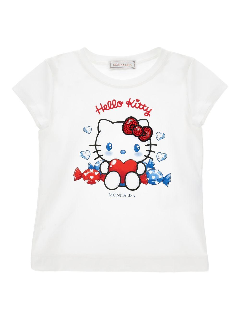 T-shirt per bambina Monnalisa Hello Kitty 11G6187201 0099 MONNALISA 