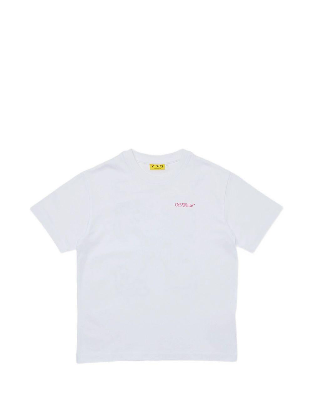 T-shirt per bambina Off White Kids con logo OGAA001S26JER005 100 OFF WHITE KIDS 