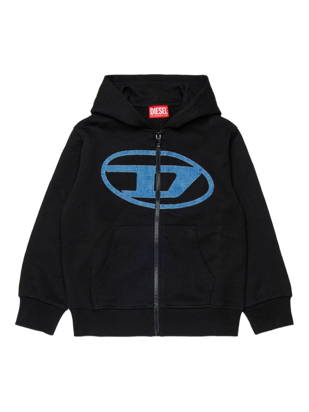 Felpa per bambino Diesel Kids con zip J026220GEAD K900 DIESEL KIDS 