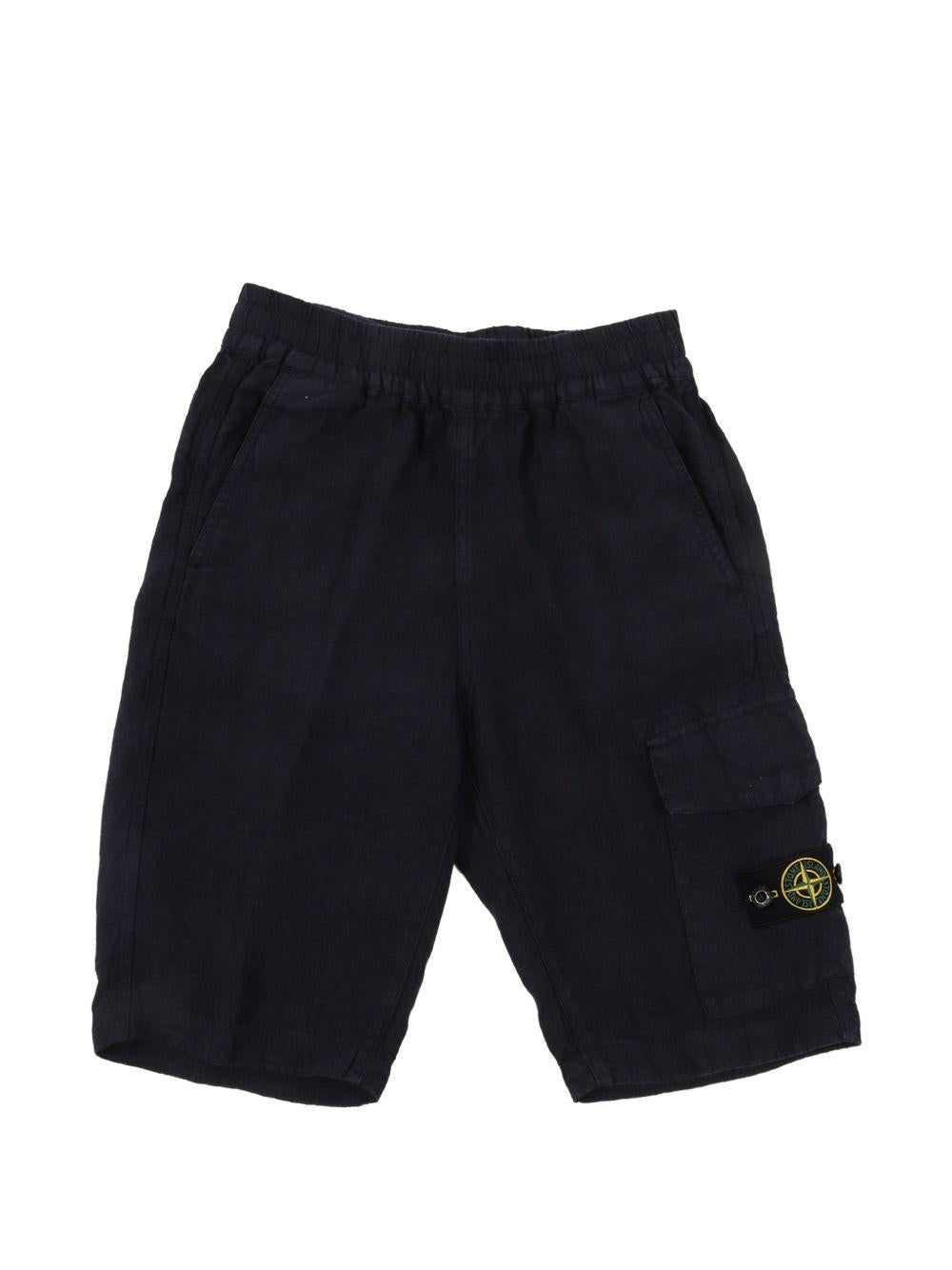 Bermuda per bambino Stone Island Junior in lino L1S16L100001S0145 V0020 STONE ISLAND JUNIOR 