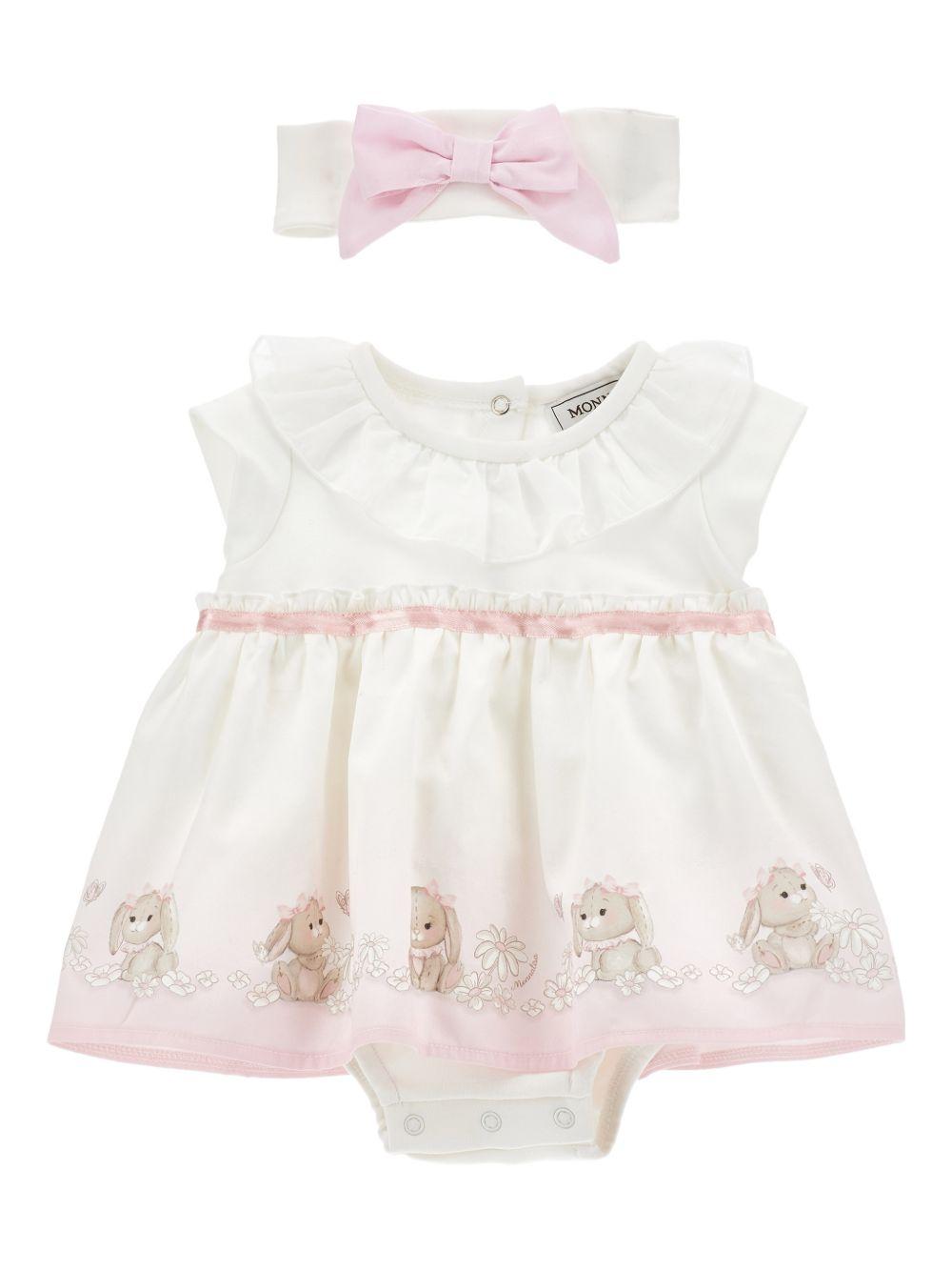 Set abito per neonata Monnalisa con fascia 35G5117000 0190 MONNALISA 