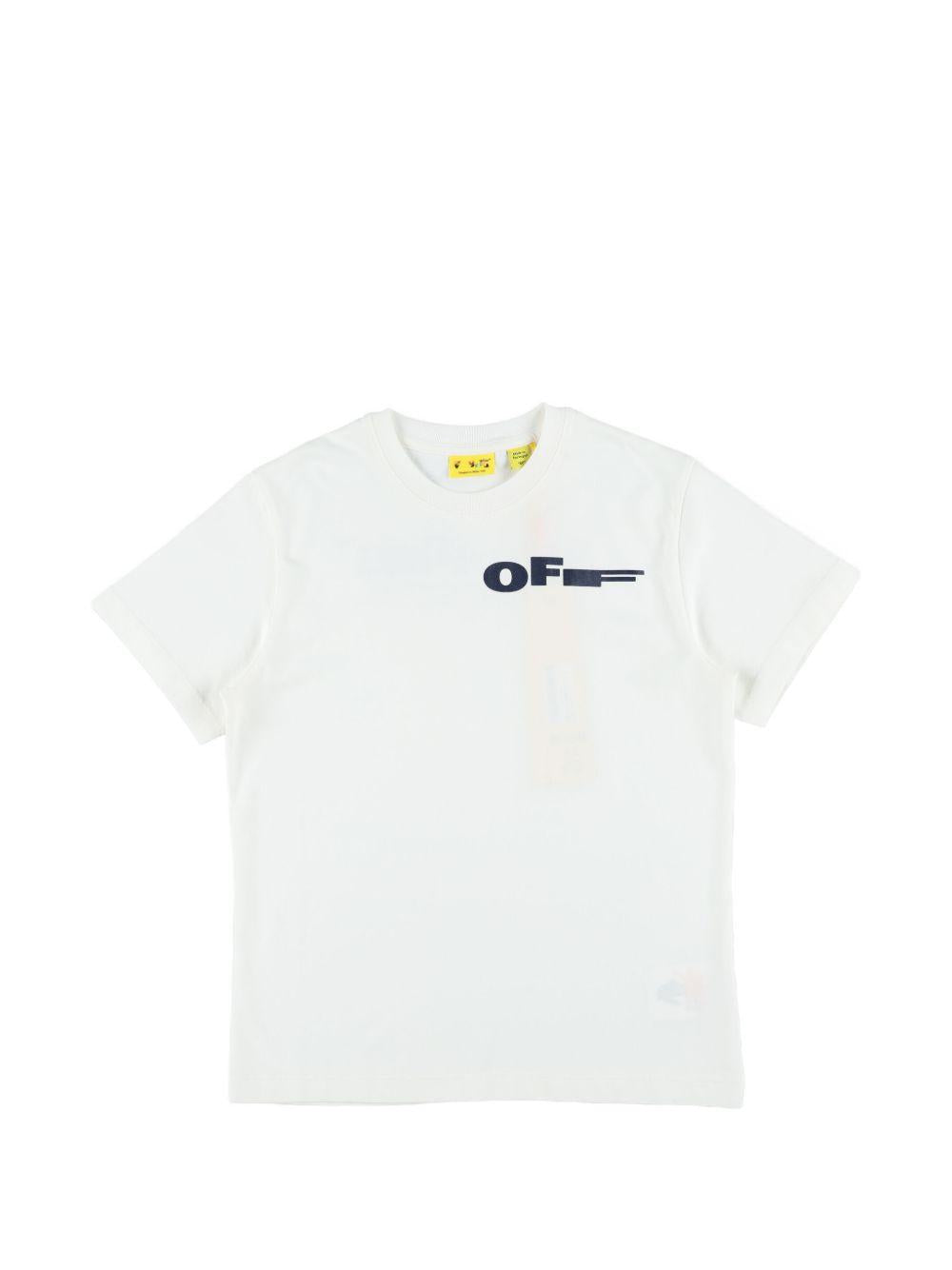 T-shirt per bambino Off White Kids con stampa OBAA002S26JER00A 100 OFF WHITE KIDS 