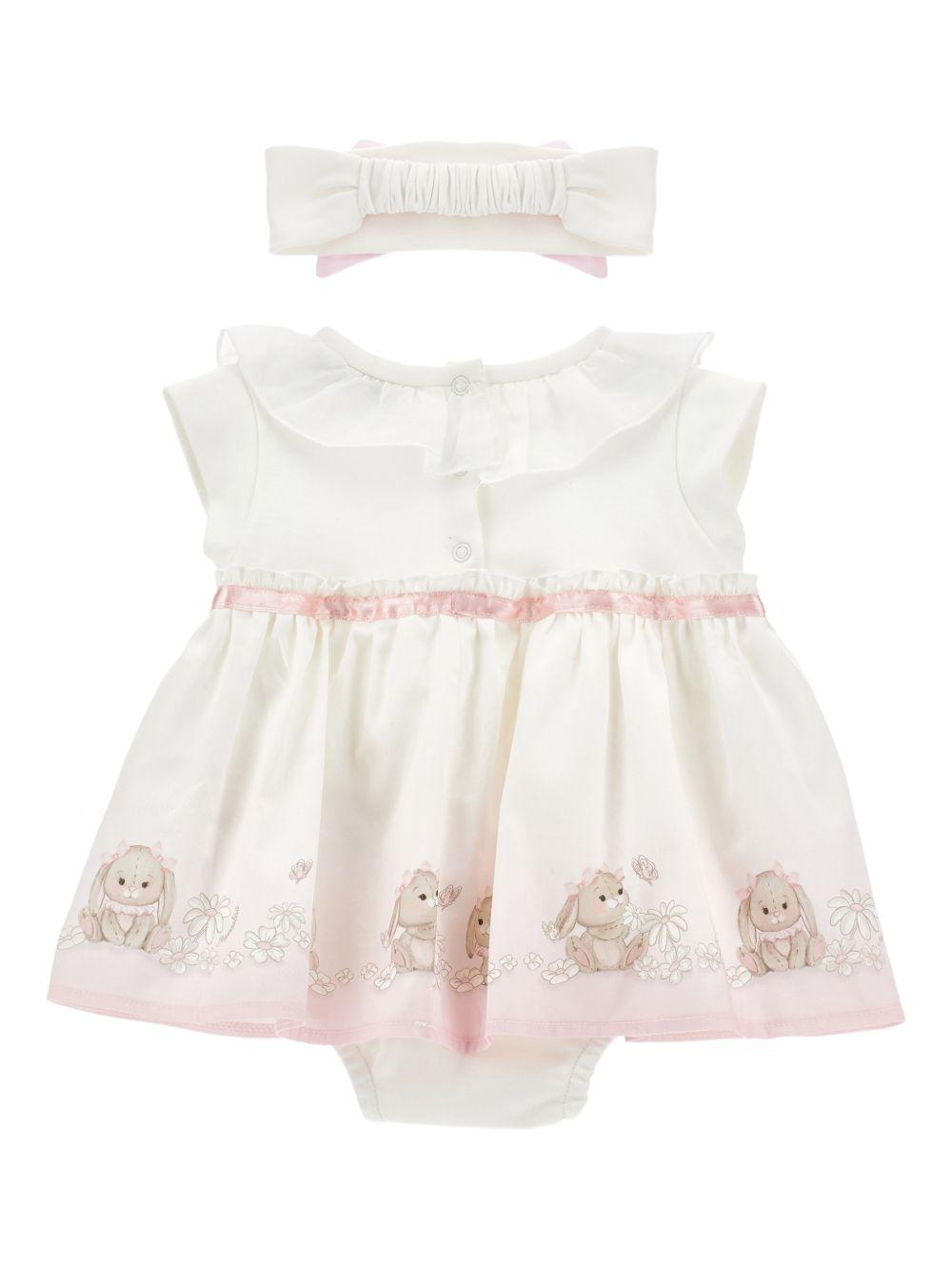 Set abito per neonata Monnalisa con fascia 35G5117000 0190 MONNALISA 