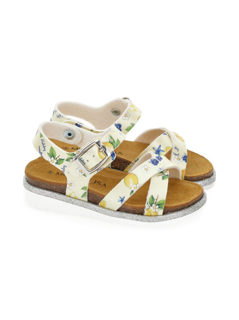Sandali per bambina Monnalisa con limoni 8CG0087702 0014 MONNALISA 