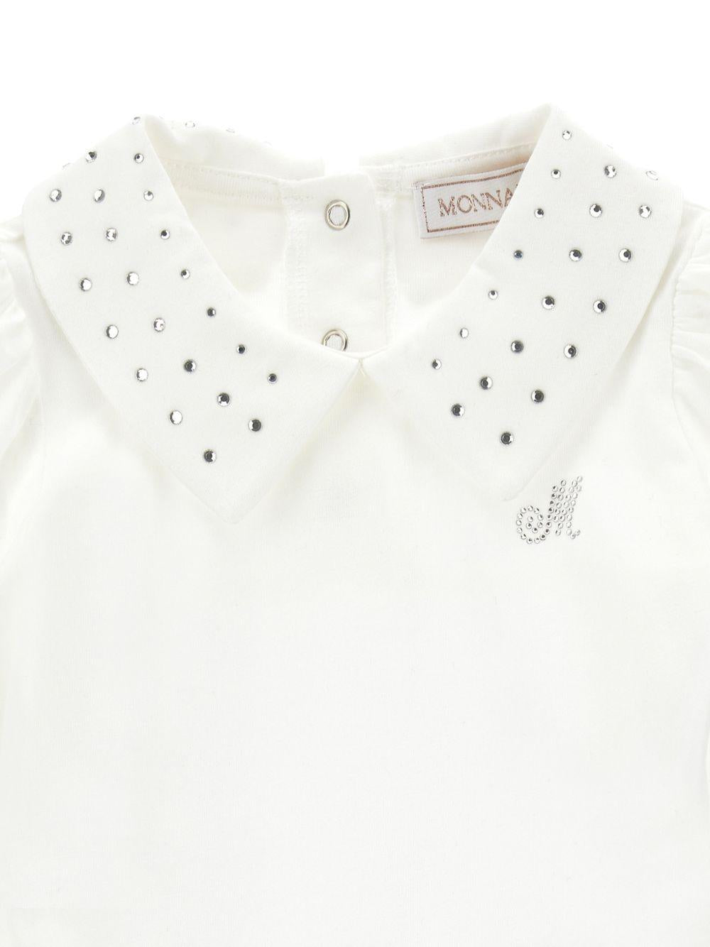 Body per neonata Monnalisa con strass 37H3008002 0001 MONNALISA 