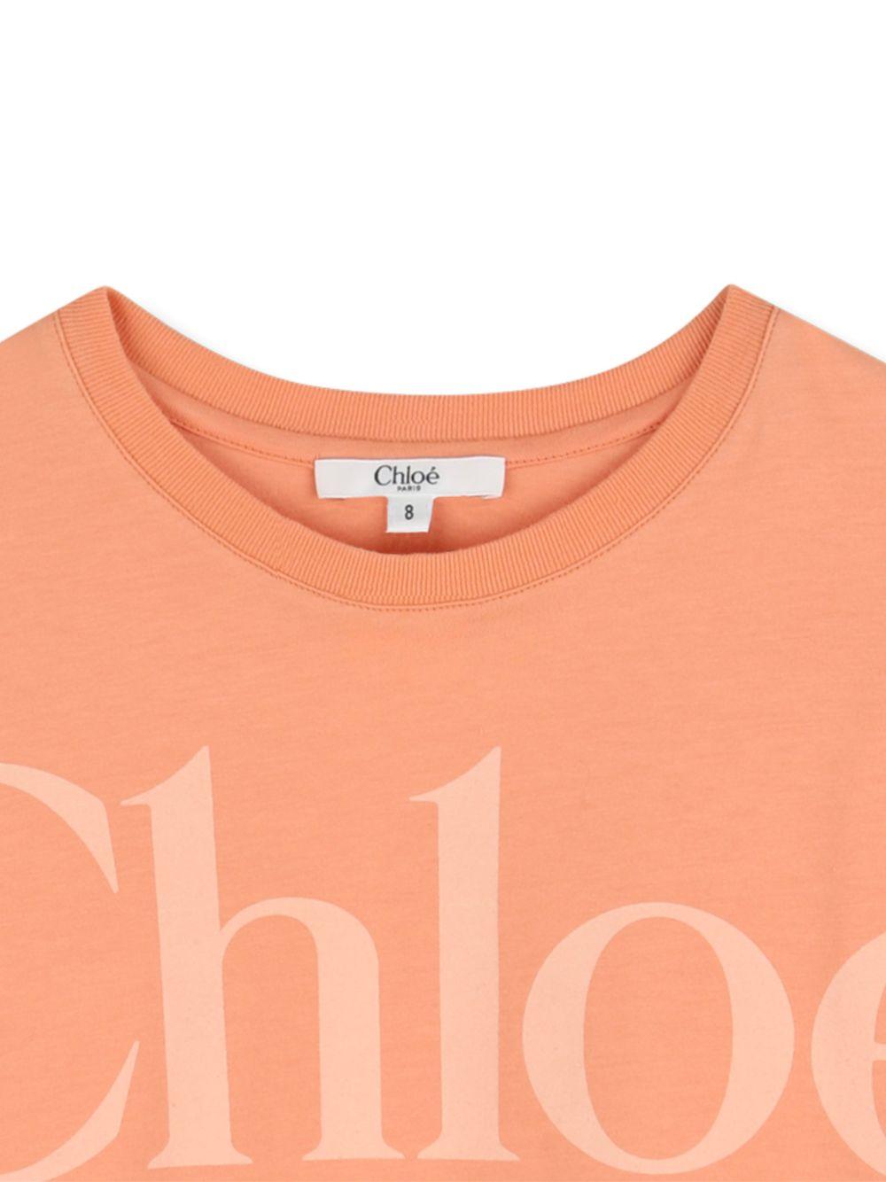 T-shirt per bambina Chloé Kids crop C20859 43A CHLOE KIDS 