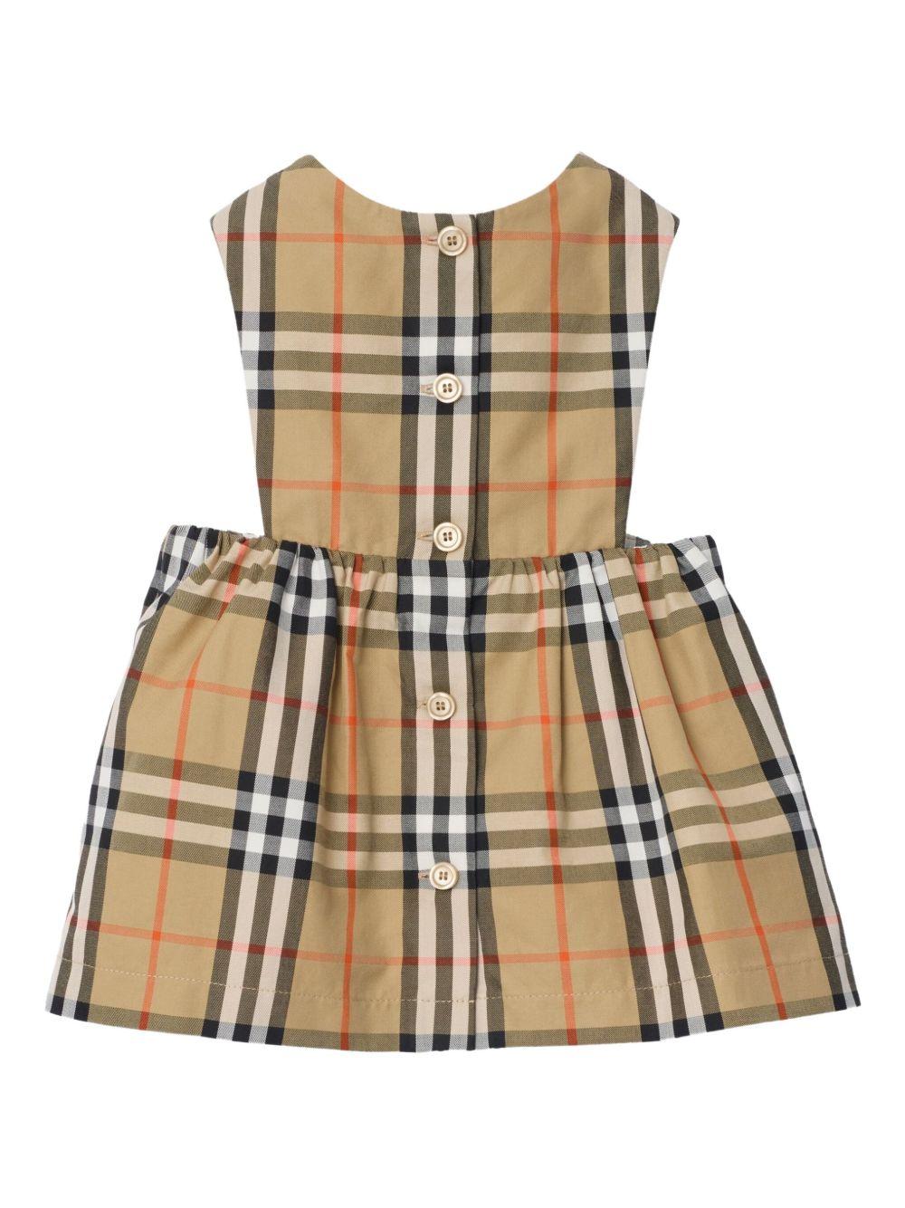 Set abito per neonata Burberry Kids in check 8117967 B9368 BURBERRY KIDS 