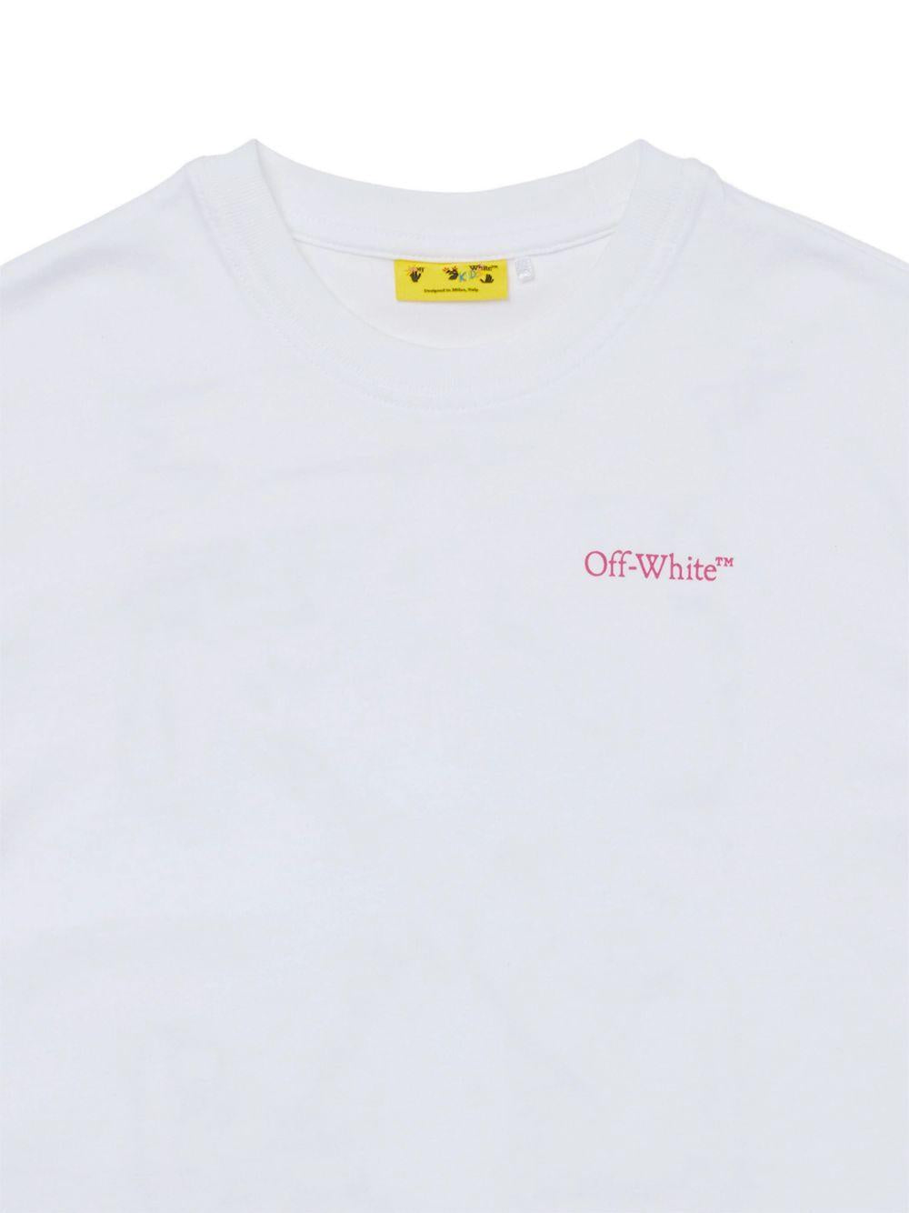T-shirt per bambina Off White Kids con logo OGAA001S26JER005 100 OFF WHITE KIDS 