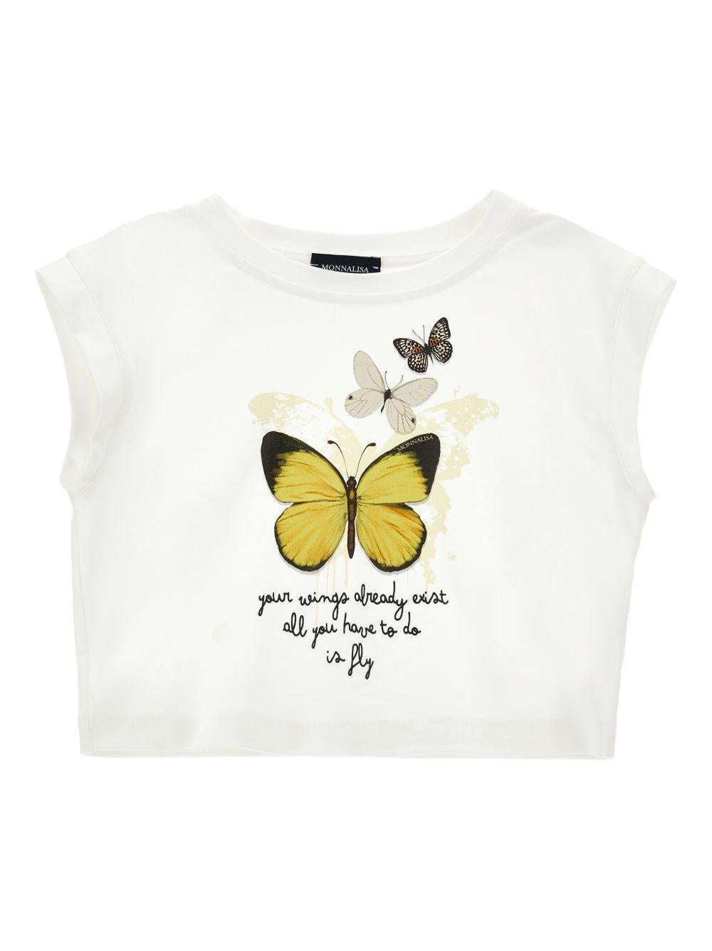 T-shirt per bambina Monnalisa con stampa 41G6077231 0001 MONNALISA 