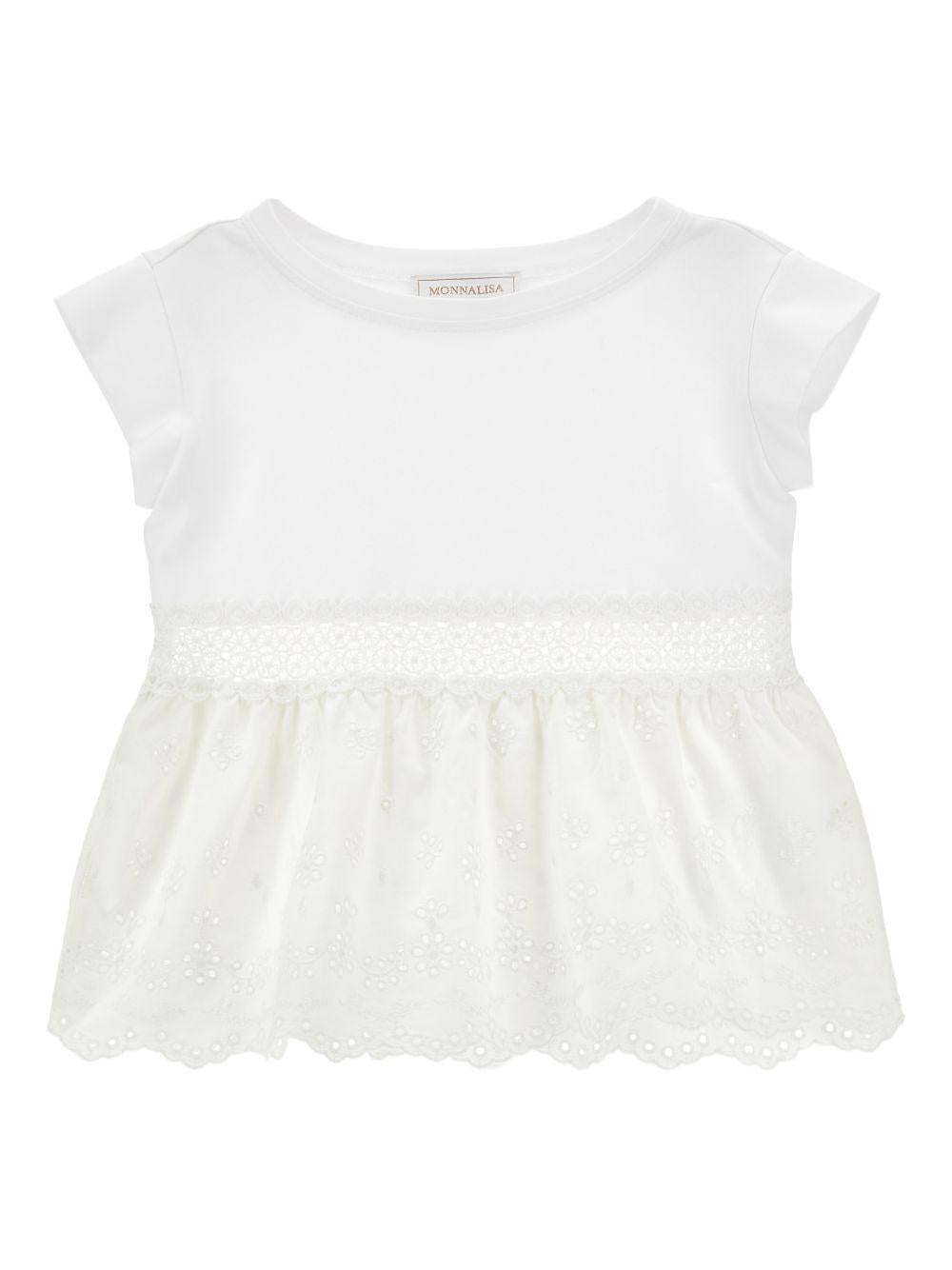 T-shirt per bambina Monnalisa San Gallo 17G6047005 0099 MONNALISA 