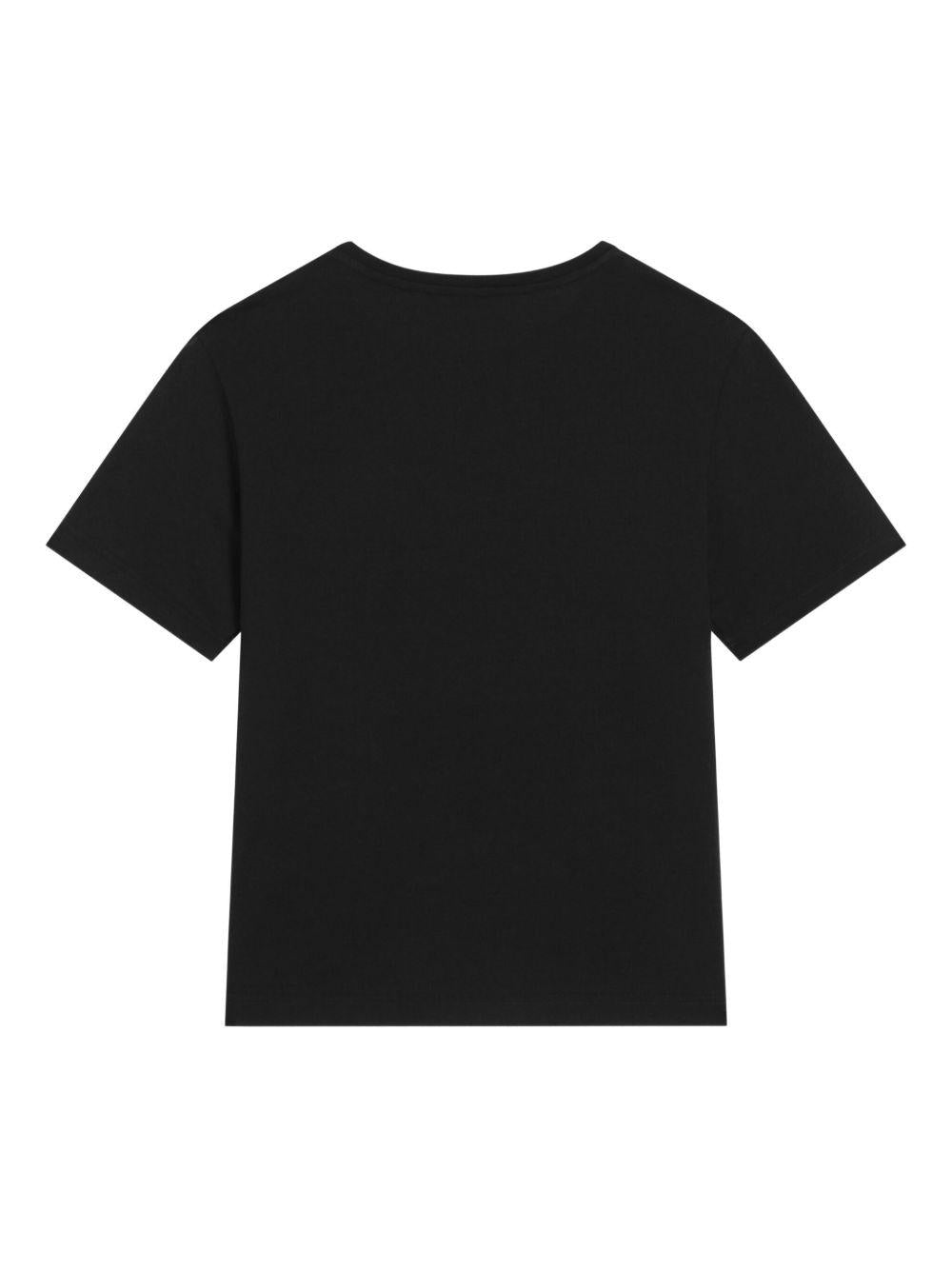 T-shirt per bambino Dolce & Gabbana Kids con placca L4JT7TG7P1T N0000 DOLCE & GABBANA KIDS 
