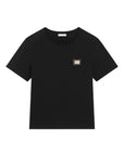 T-shirt per bambino Dolce & Gabbana Kids con placca L4JT7TG7P1T N0000 DOLCE & GABBANA KIDS 