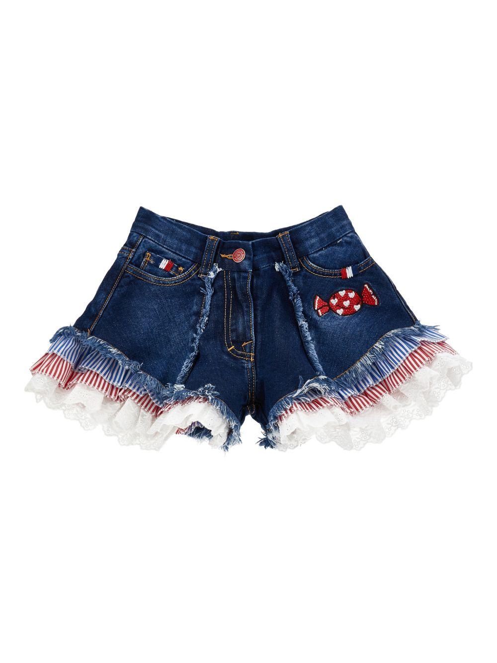 Shorts per bambina Monnalisa di jeans 19G4017015 0055 MONNALISA 