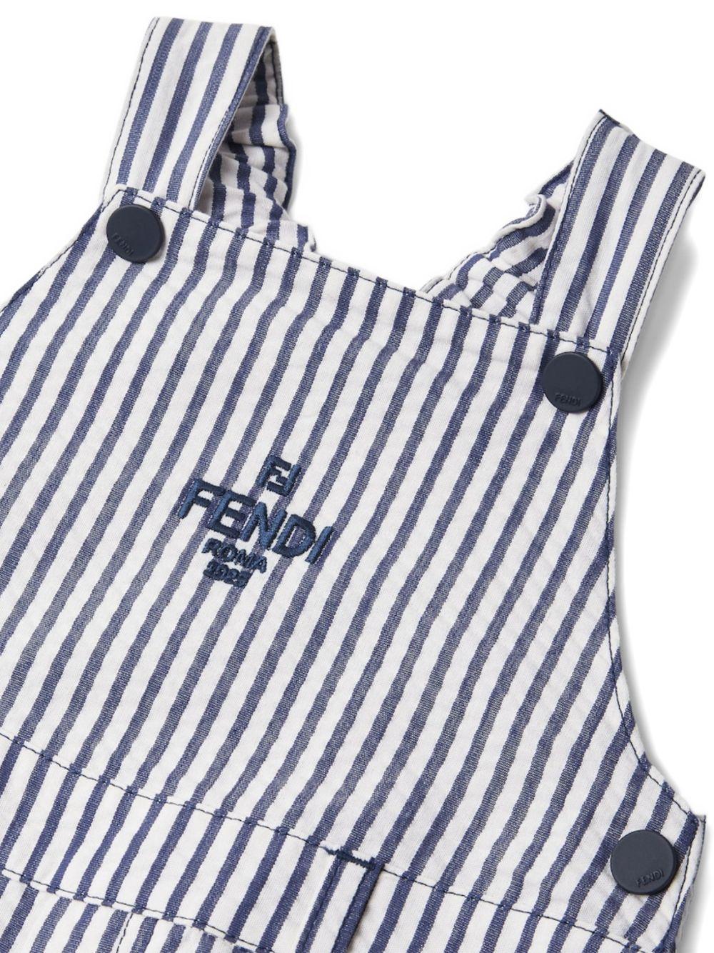 Salopette per neonato Fendi Kids a righe BMF275AY8G F1I11 FENDI KIDS 