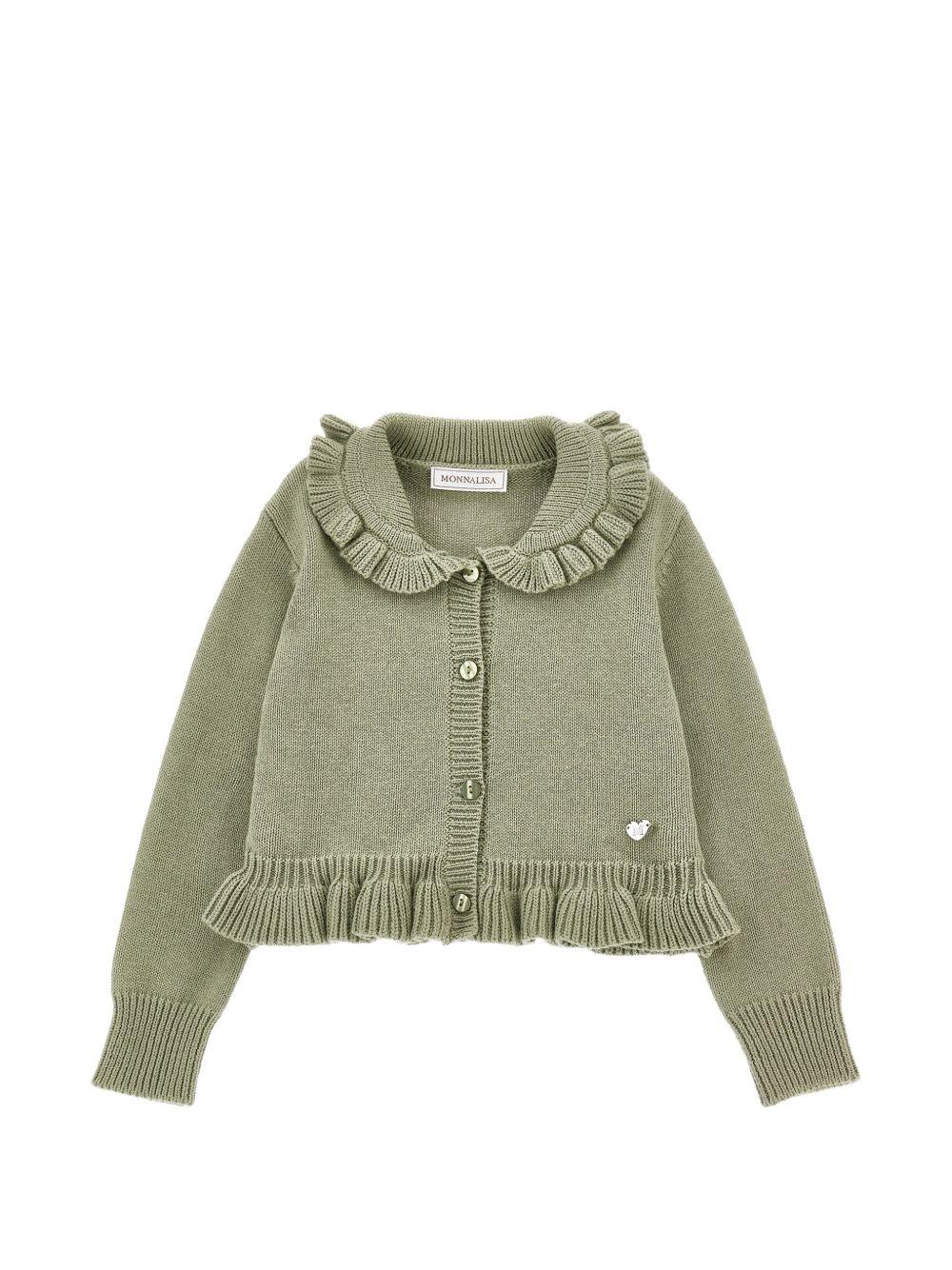 Cardigan per bambina Monnalisa con balze 17H8008060 0024 MONNALISA 