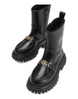 Stivali per bambina Dolce & Gabbana Kids con placca D11328AO227 80999 DOLCE & GABBANA KIDS 