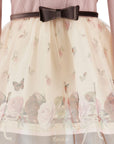 Abito per bambina Monnalisa con tulle 11H9138621 0684 MONNALISA 