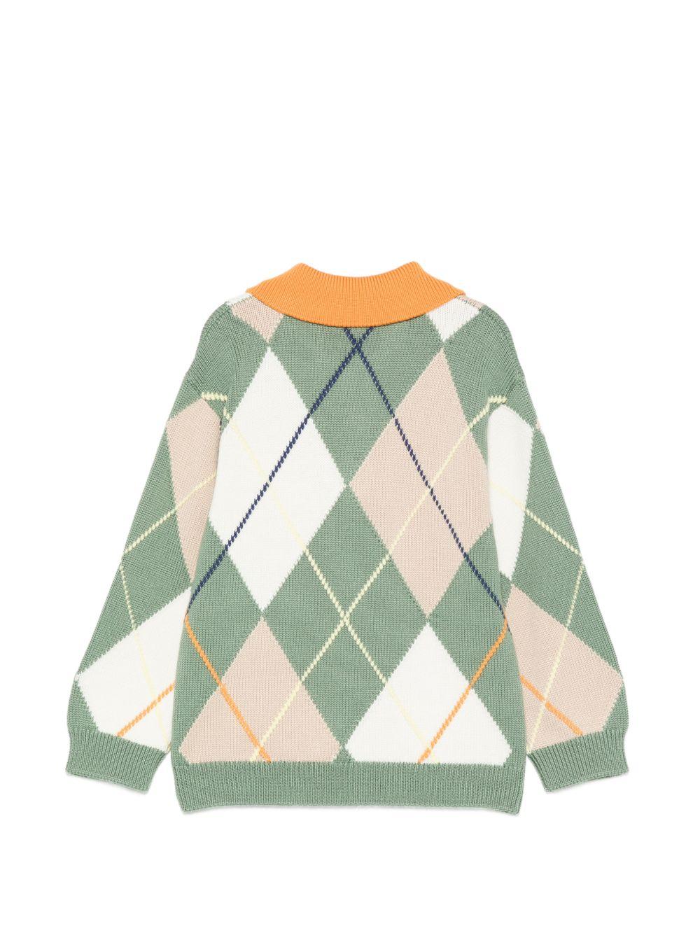 Maglione unisex Fendi Kids stile polo JMG167AJ8X F1V3S FENDI KIDS 