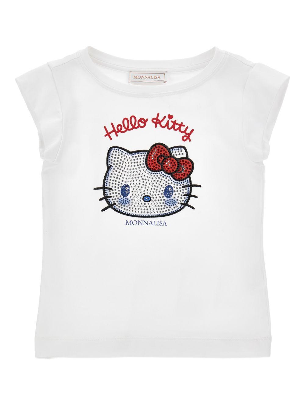 T-shirt per bambina Monnalisa Hello Kitty 19G6177005 0099 MONNALISA 