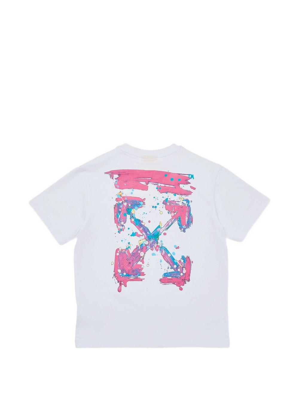 T-shirt per bambina Off White Kids con logo OGAA001S26JER005 100 OFF WHITE KIDS 