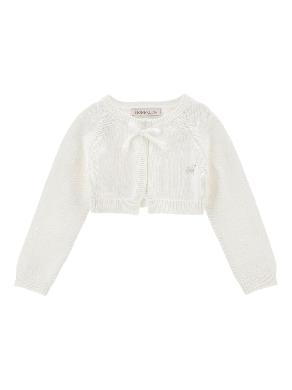 Cardigan per neonata Monnalisa con fiocco 73G8007036 0001 MONNALISA 