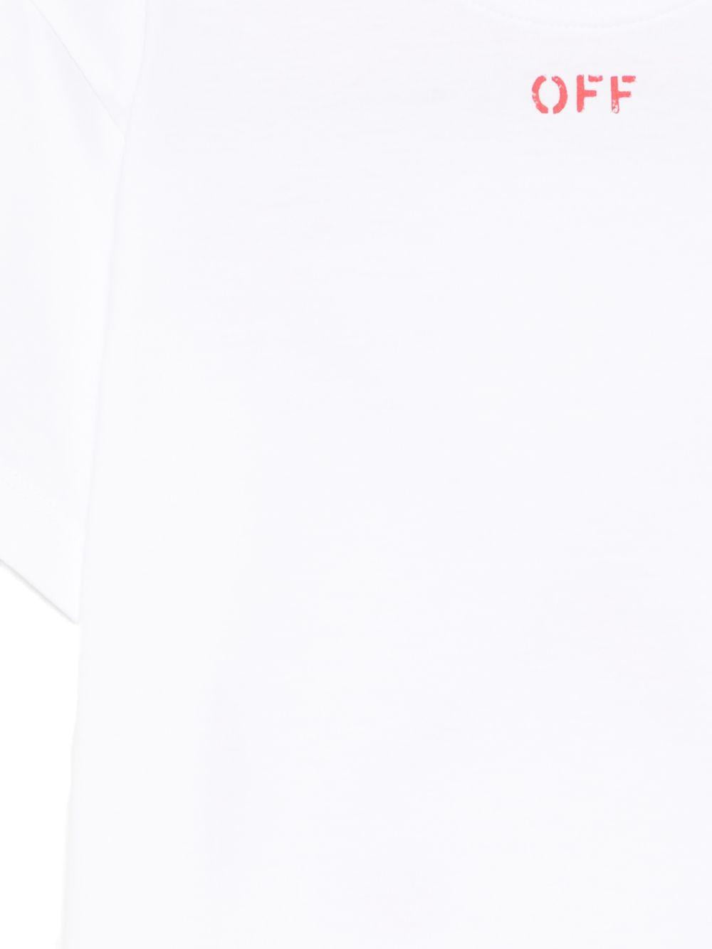 T-shirt per bambino Off White Kids con logo OBAA002S26JER006 110 OFF WHITE KIDS 