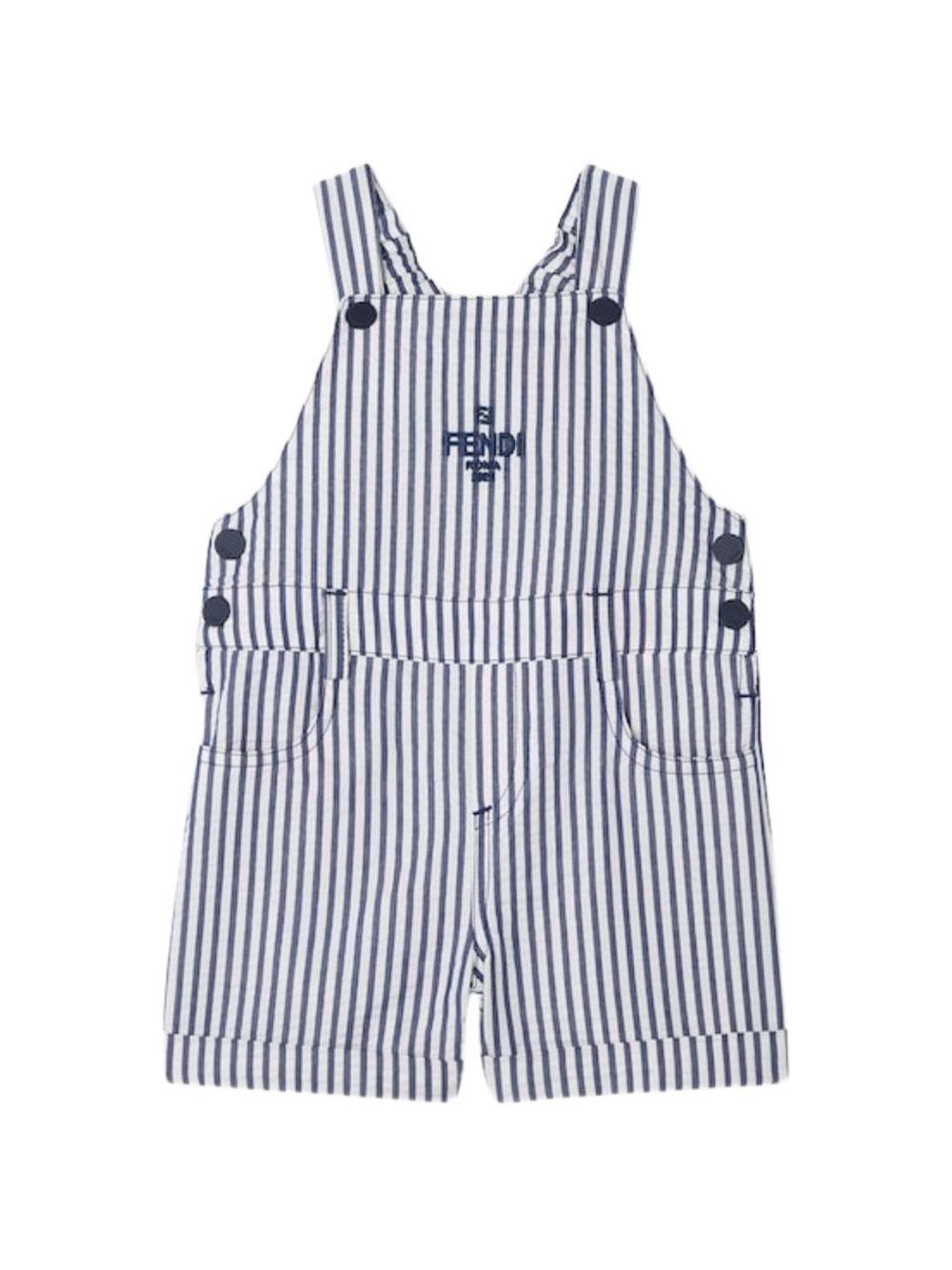Salopette per neonato Fendi Kids a righe BMF275AY8G F1I11 FENDI KIDS 