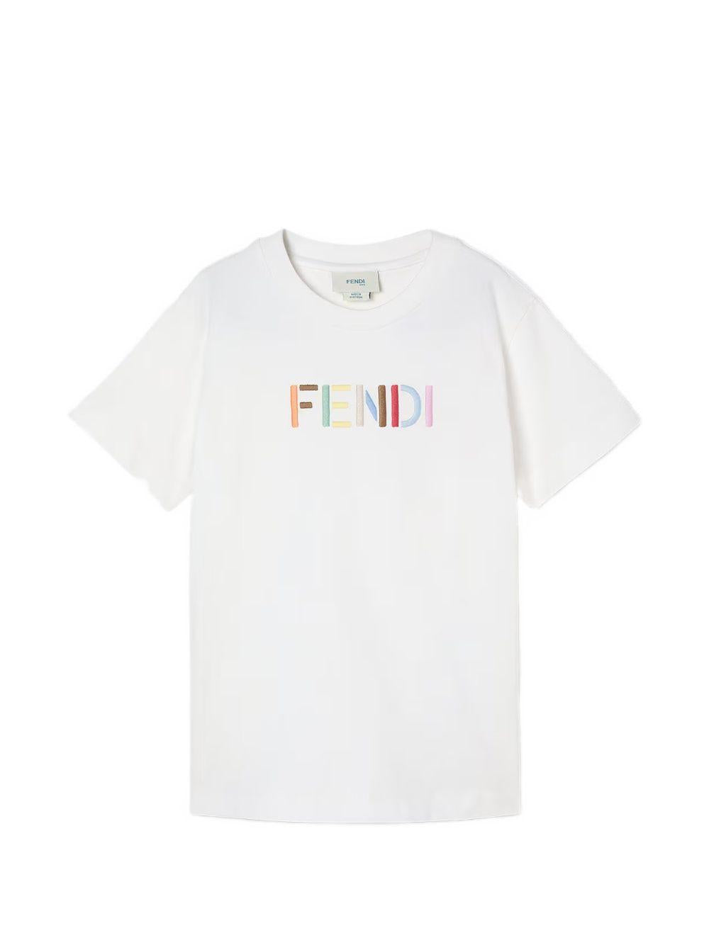 T-shirt unisex Fendi Kids con logo JUI208AY8D F0TU9 FENDI KIDS 