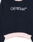Maglia per bambina Off White Kids con logo OGHE002S26KNI001 410 OFF WHITE KIDS 
