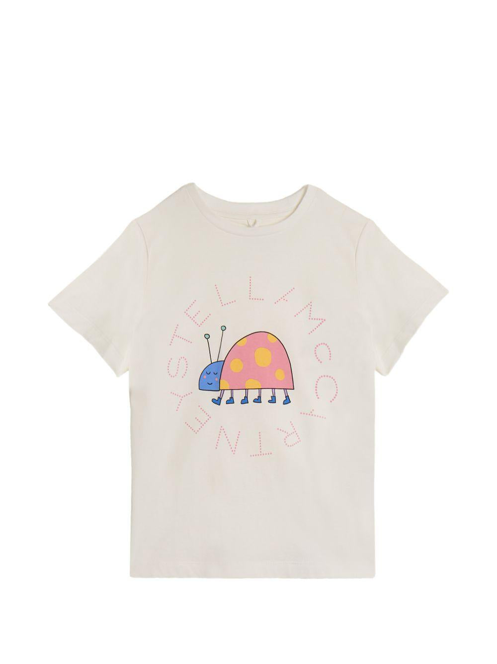 T-shirt per bambina Stella McCartney Kids con stampa TY8A01Z0434 101 STELLA McCARTNEY KIDS 