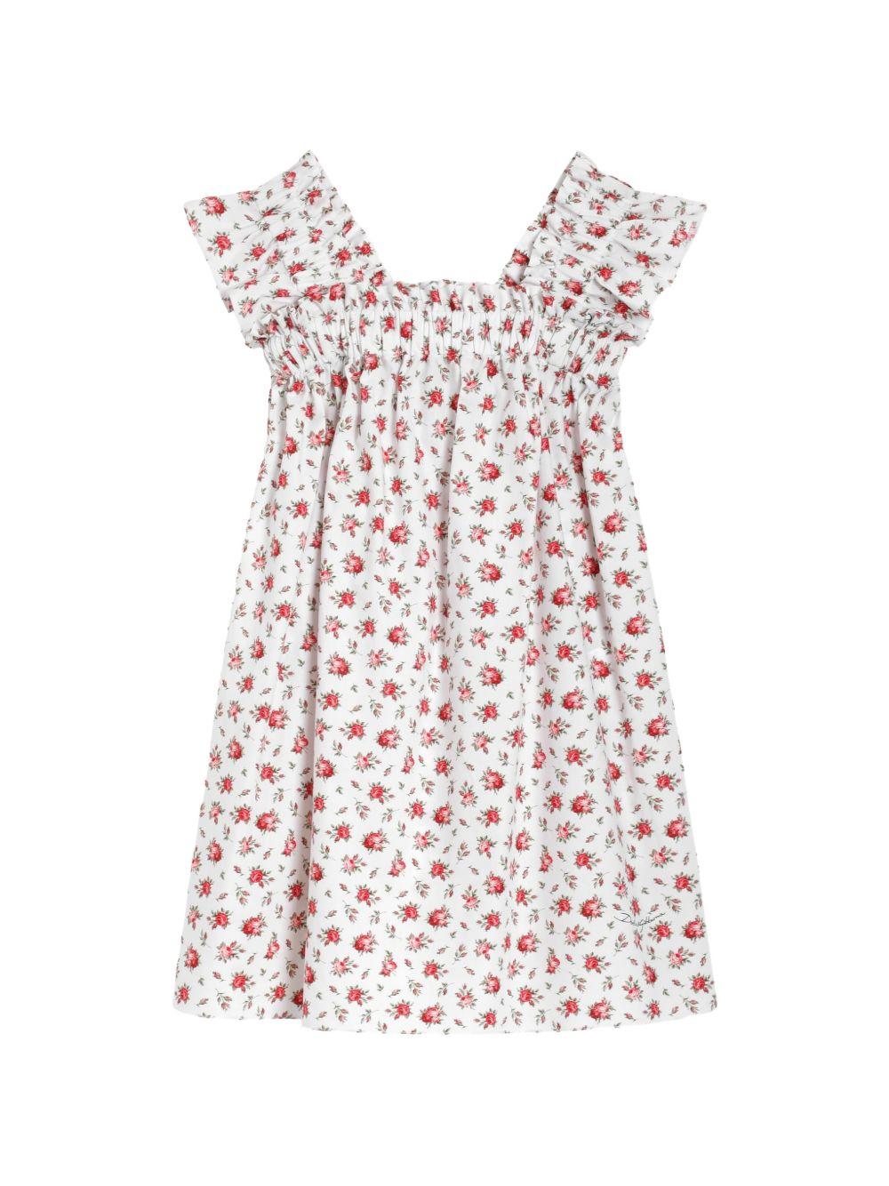 Abito per bambina Dolce & Gabbana Kids con rose L54DQ4HS5UB HA5XJ DOLCE & GABBANA KIDS 
