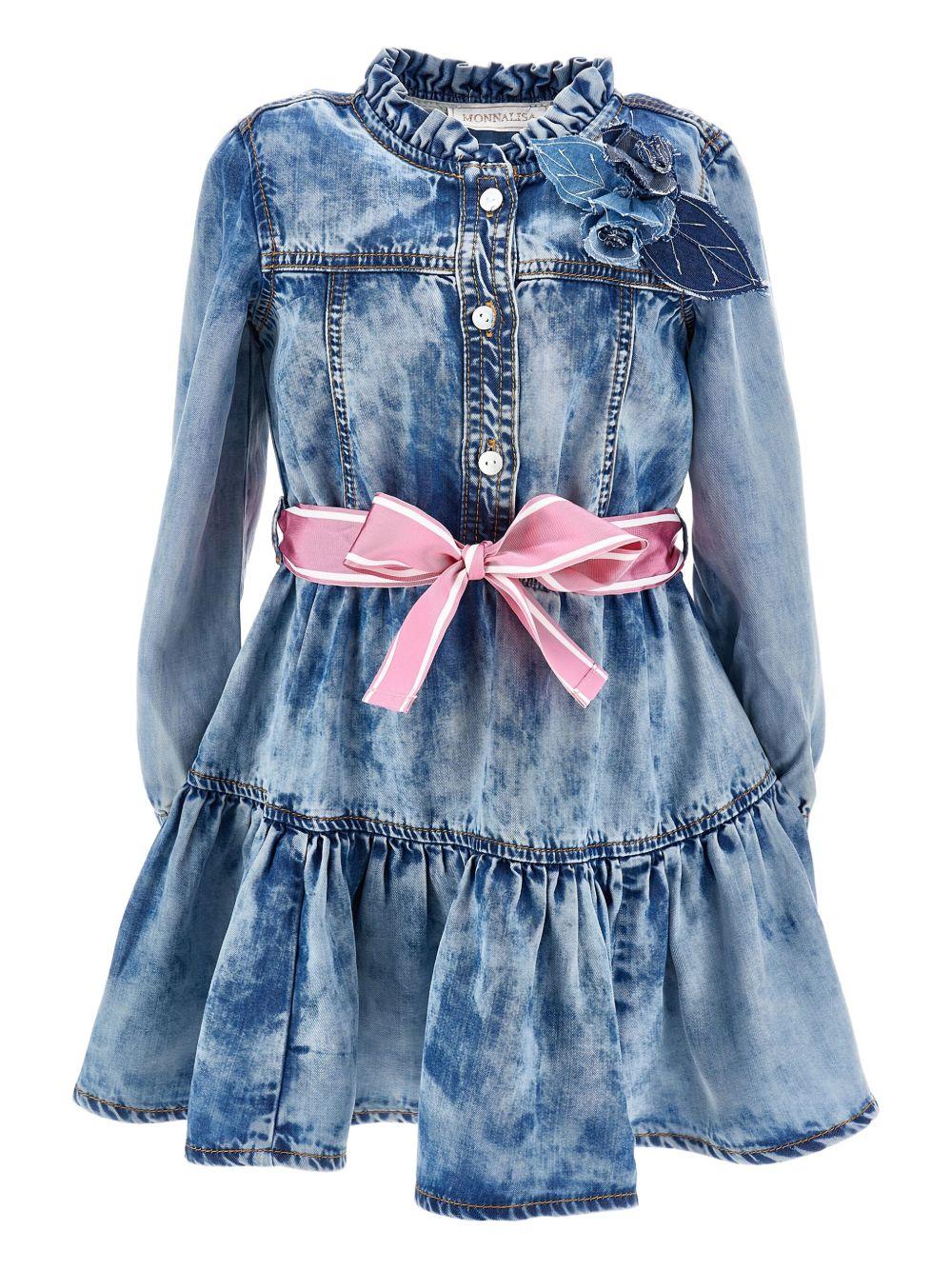 Monnalisa abito Chambray 19F9016041 0055 MONNALISA 