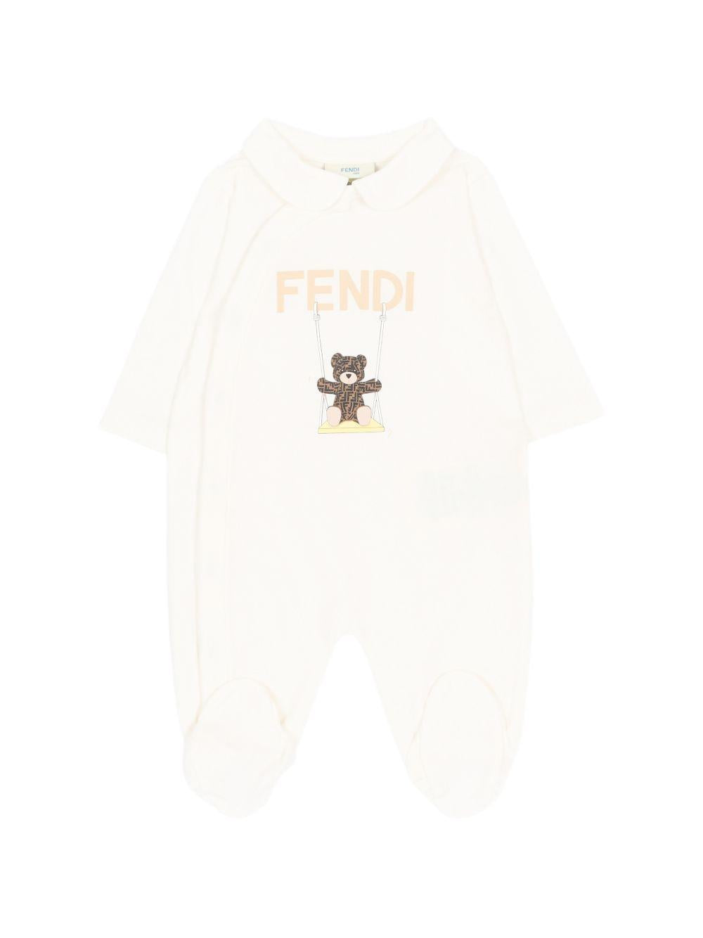 Set tutina per neonato Fendi Kids 3 pezzi BUK167ST8 F0TU9 FENDI KIDS 