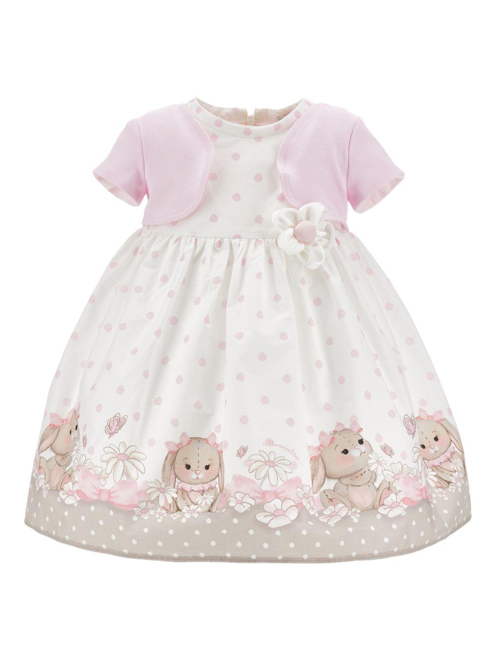 Abito per neonata Monnalisa a pois 31G9127667 019B MONNALISA 