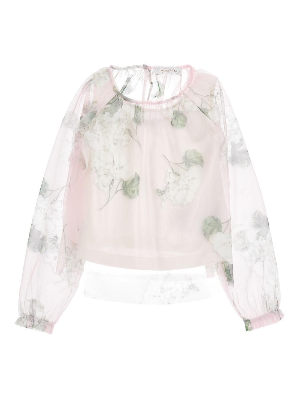 Blusa per bambina Monnalisa in tulle 71G3087657 0091 MONNALISA 