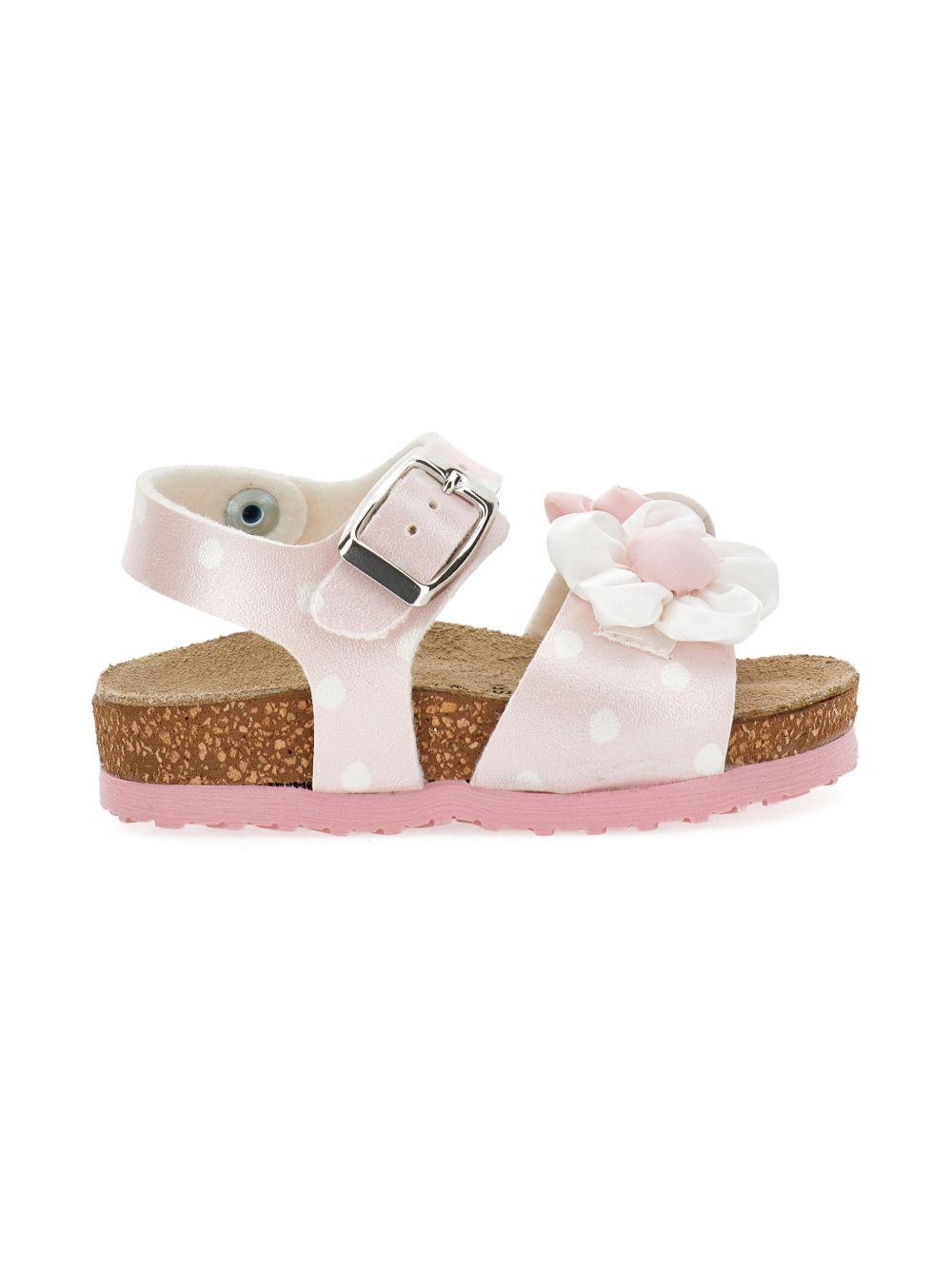 Sandali per neonata Monnalisa con fiori 83G0047709 9990 MONNALISA 