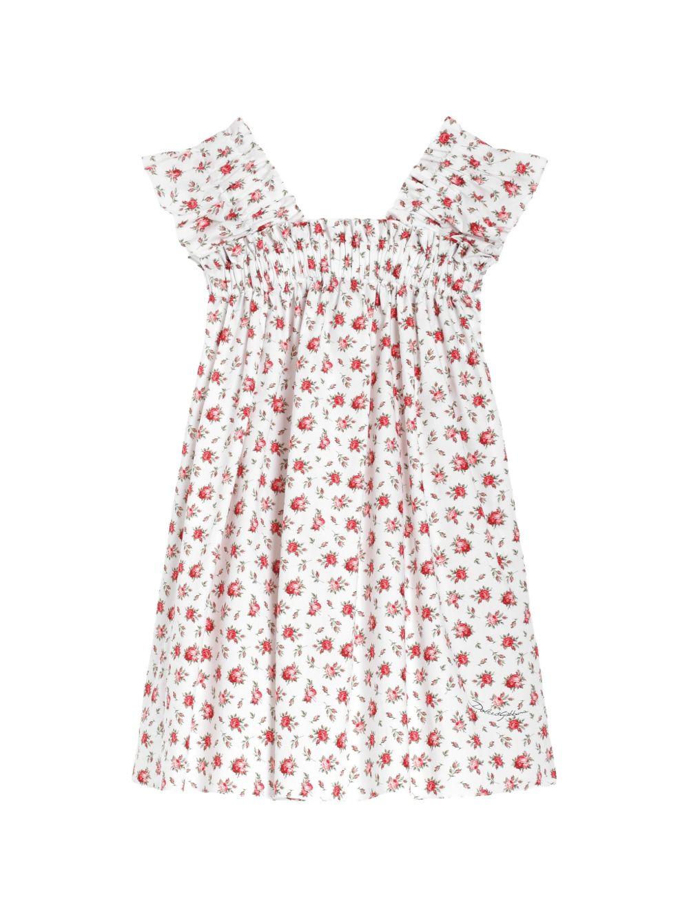 Abito per bambina Dolce & Gabbana Kids con rose L54DQ4HS5UB HA5XJ DOLCE & GABBANA KIDS 