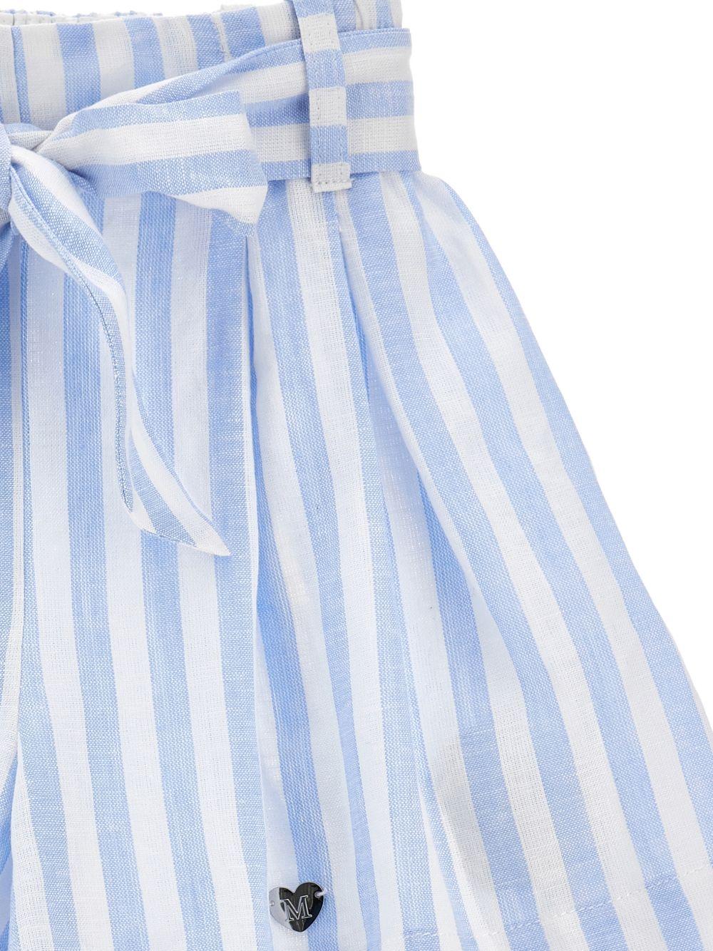 Shorts per bambina Monnalisa a righe 11G4157320 9958 MONNALISA 